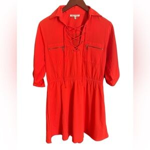 Speed Control coral Mini summer dress.